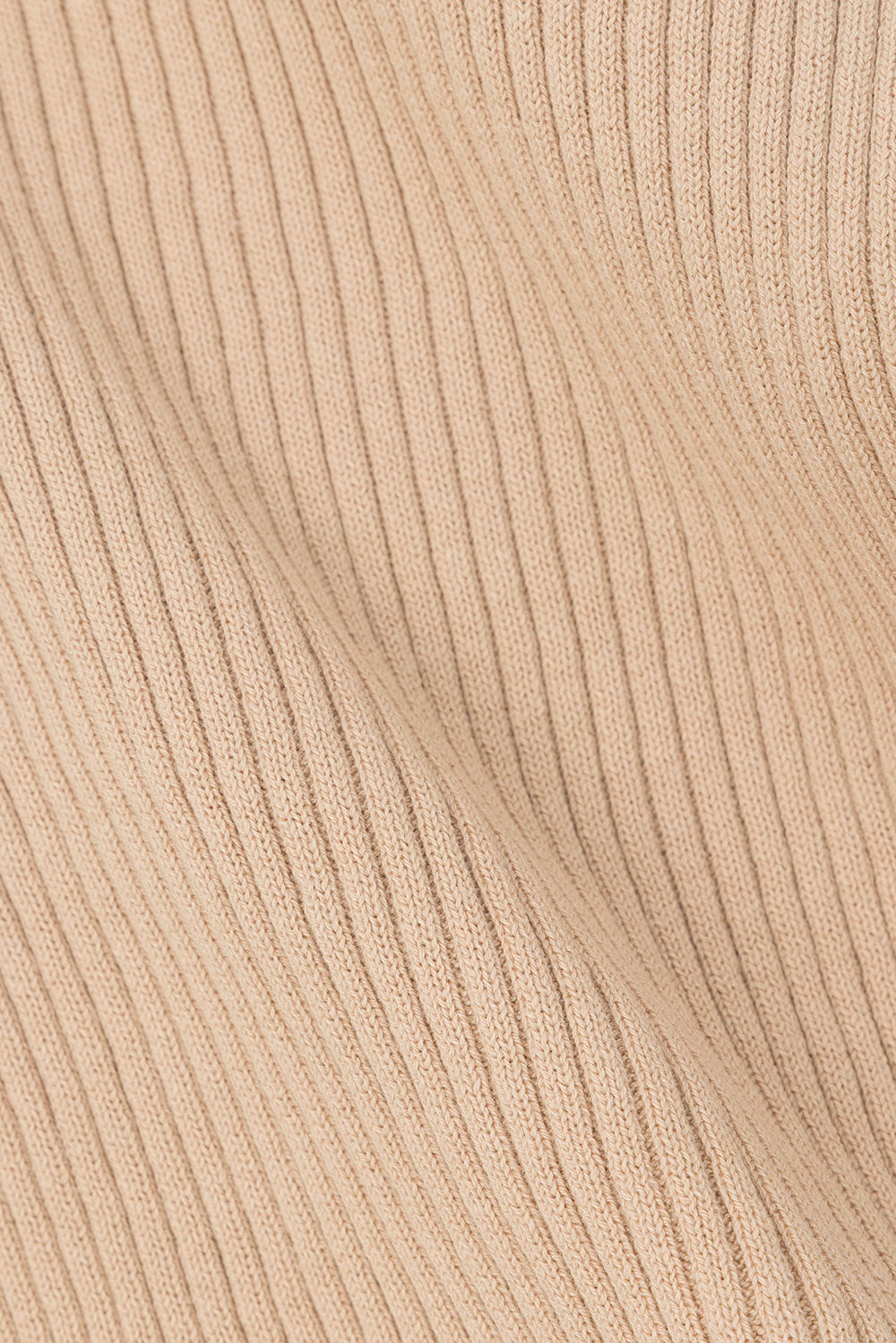 Tan Knit Asymmetric Cutout Side Split Indie Top