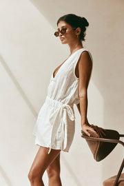 SAMPLE-Sandy Playsuit - White