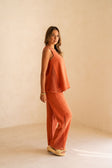 Blood Orange V Neck Dita Top