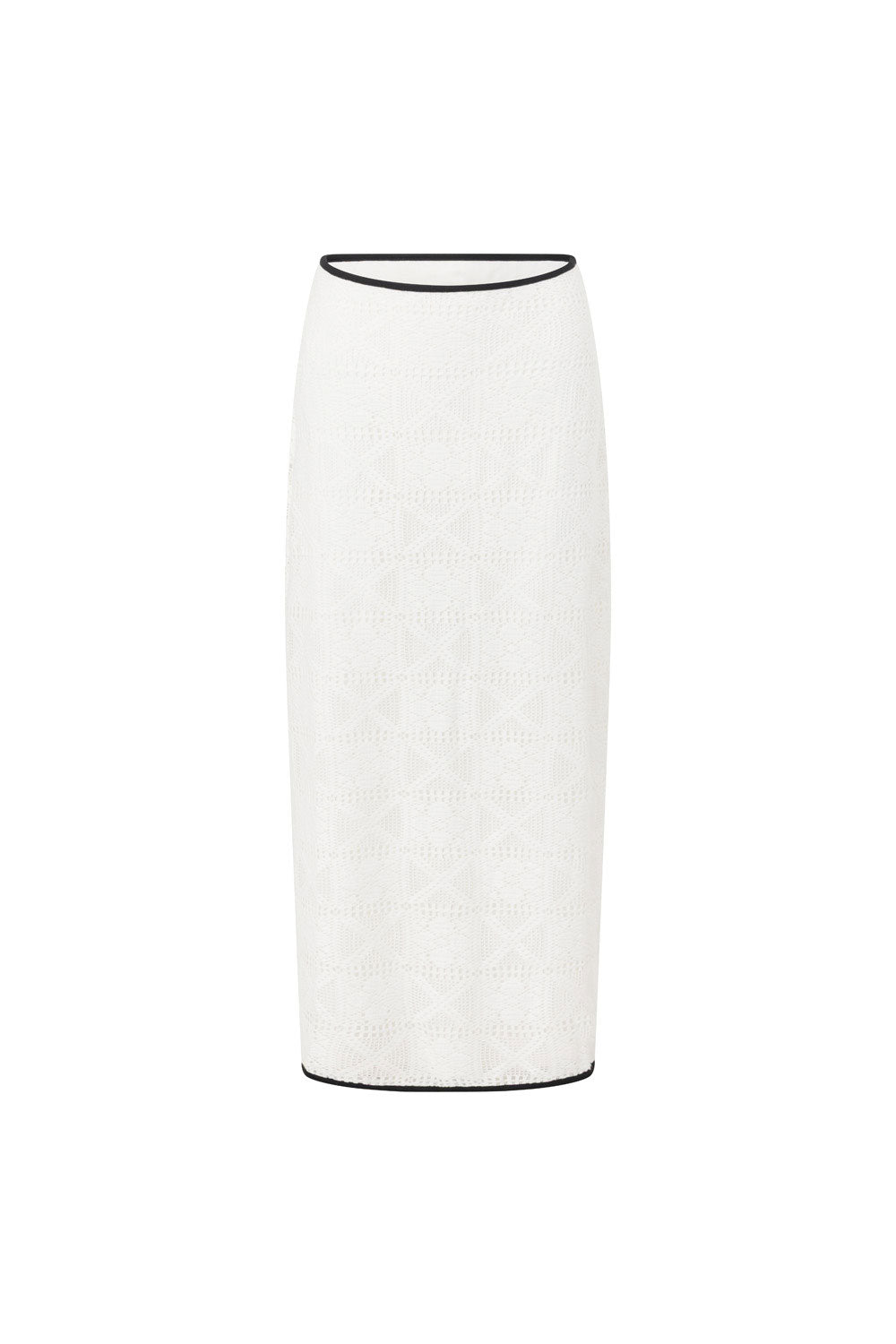 White Crochet High Waist A Line Maxi Aluna Skirt