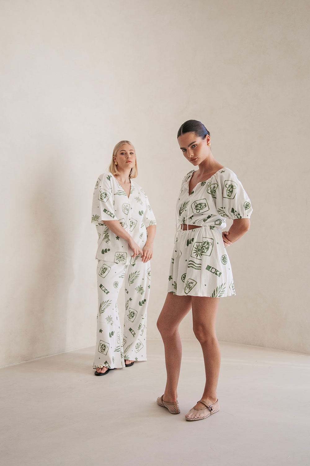 Milo Cutout Mini Dress - Relic White Green