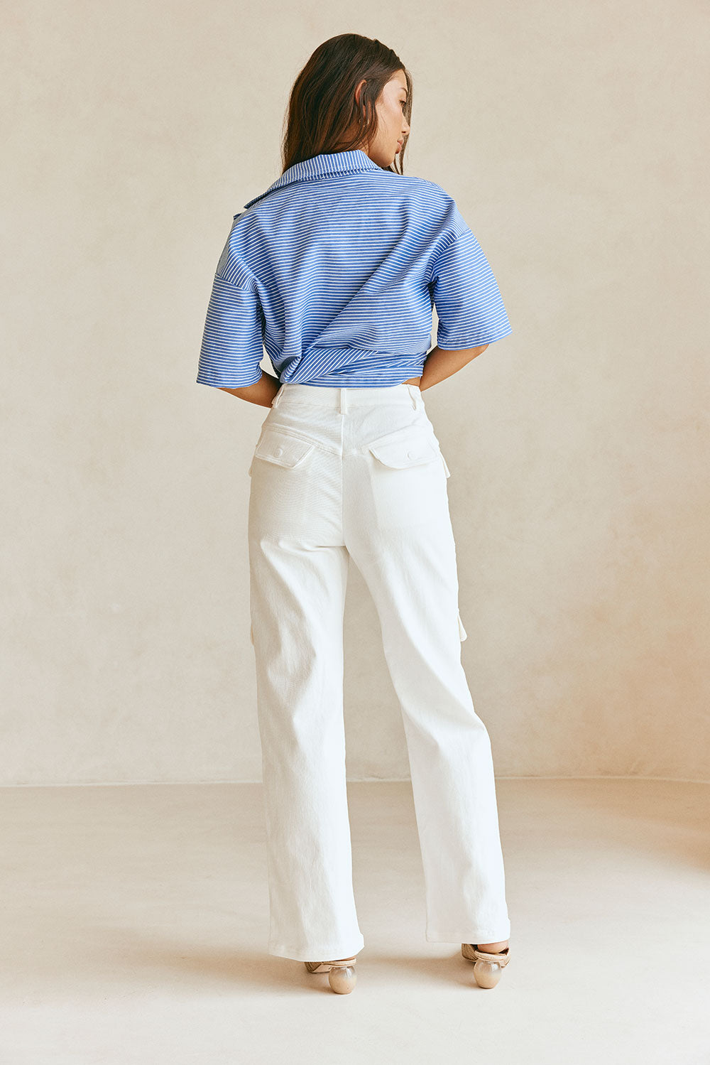 White High Waist Pocket Trouser Allani Pants