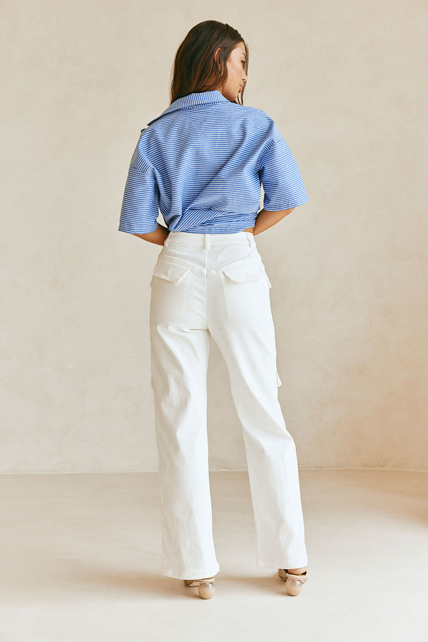 White High Waist Pocket Trouser Allani Pants