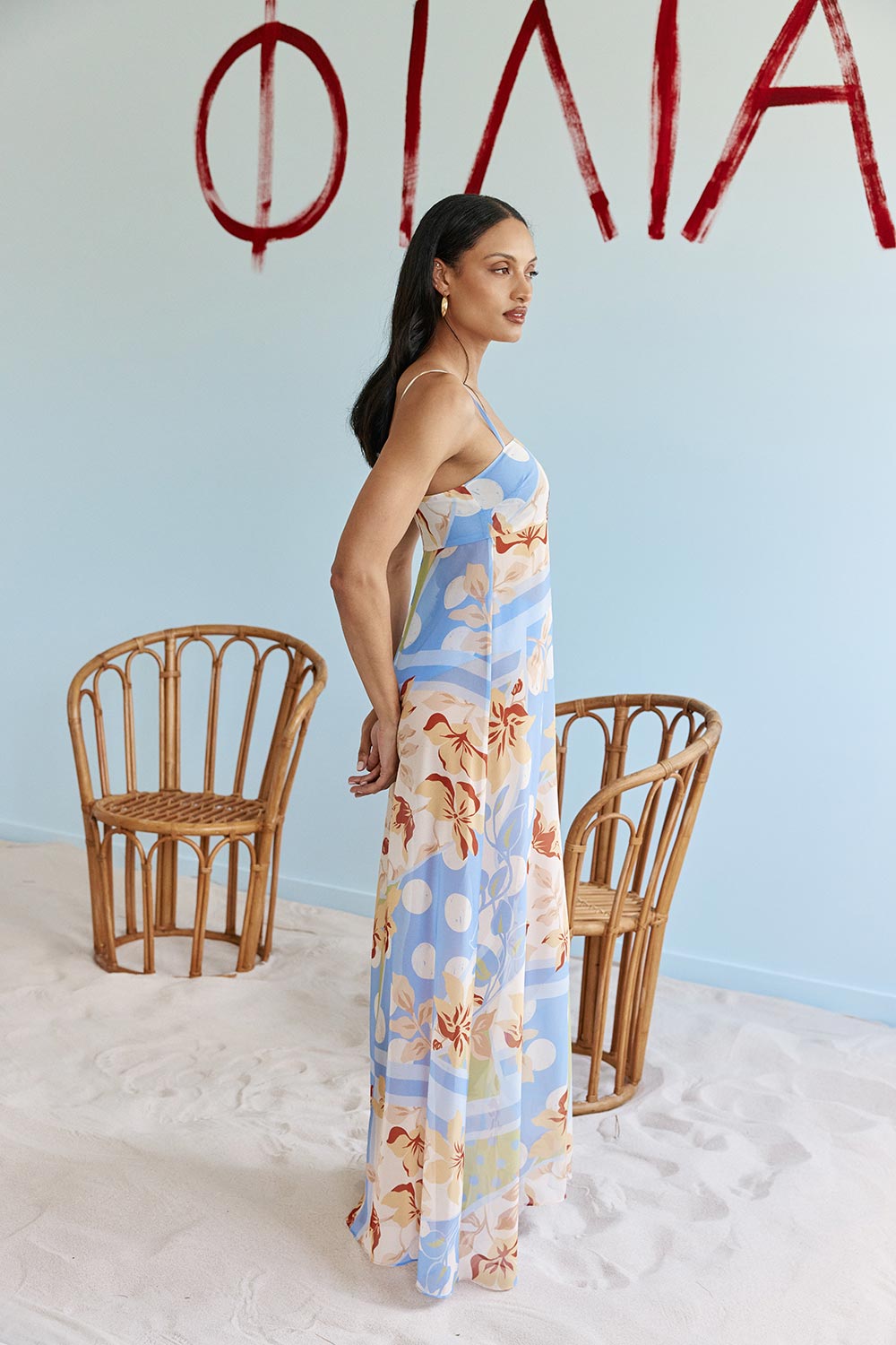 Qiara Dress - Flores Scarf