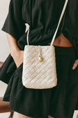 Beige Woven Yuka Messenger Bag