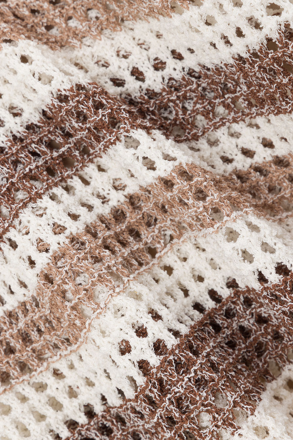 Brown and White Stripe Knit High Waist Bristol Pants