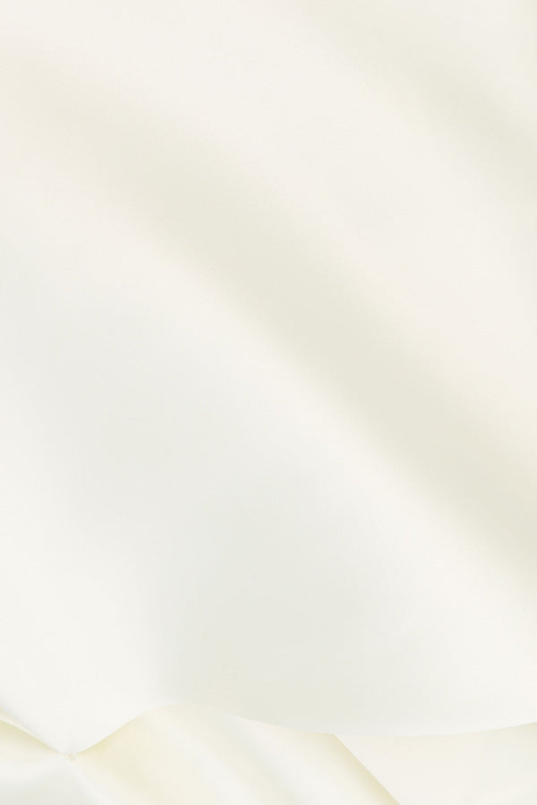 Off White Suiting One Shoulder Folded Dusk Top