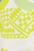 White Prego Verde Print Button Up Collar Seona Top