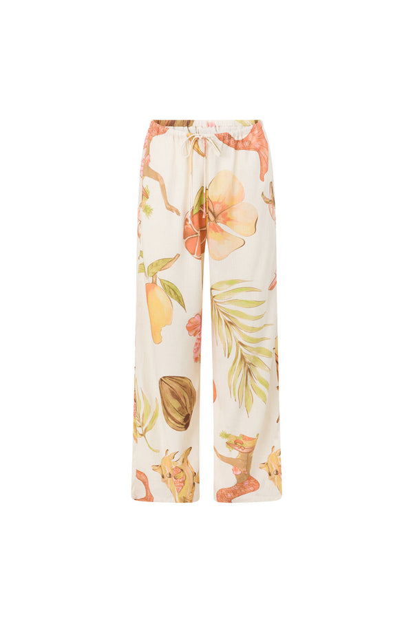 White Island Time Drawstring Elastic Kaia Pants