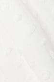White Textured Spots Drawstring Jacerra Shorts