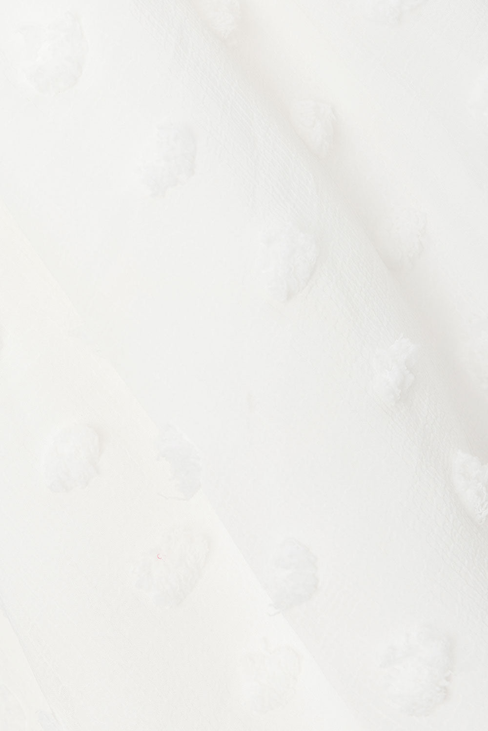 White Textured Spots Drawstring Jacerra Shorts