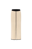 Beige Ribbed High Waist Maxi Leilani Skirt