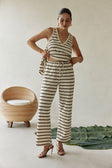 Lana Pants - Brown Stripe