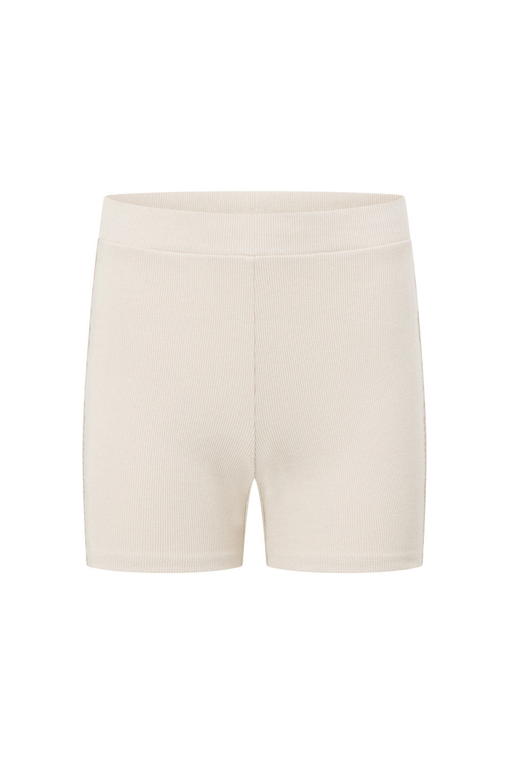 Cream Elastic Waist Medley Bike Shorts
