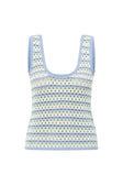 Erin Knit Top - Blue White Green