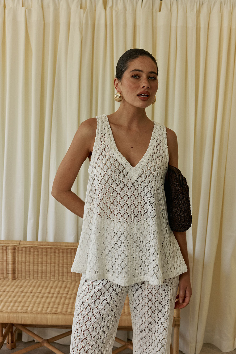 Lana Top - White Knit