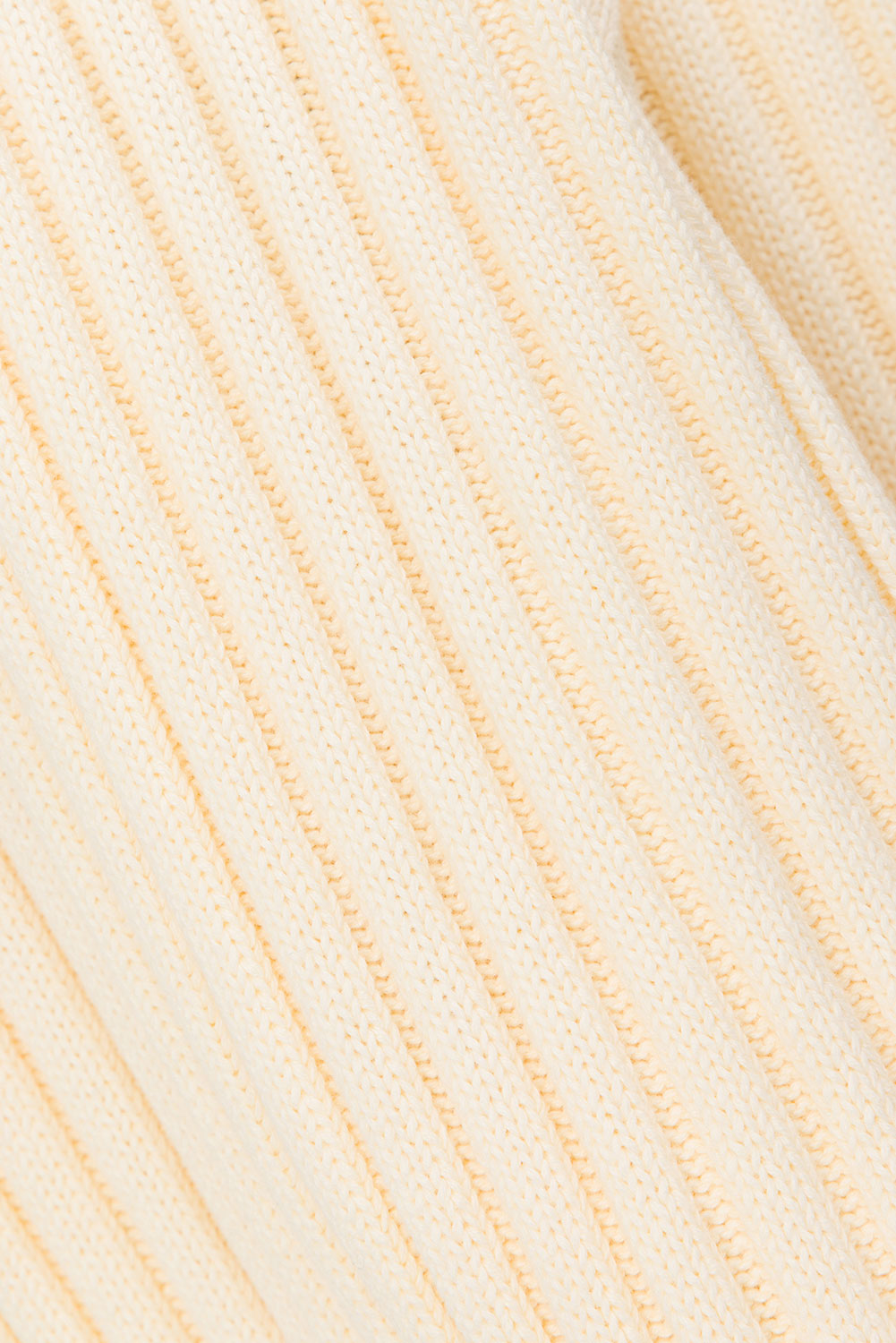 White Ribbed High Waist Aylani Pants