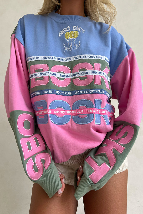 Nakia Oversized Vintage Sweater - Pink