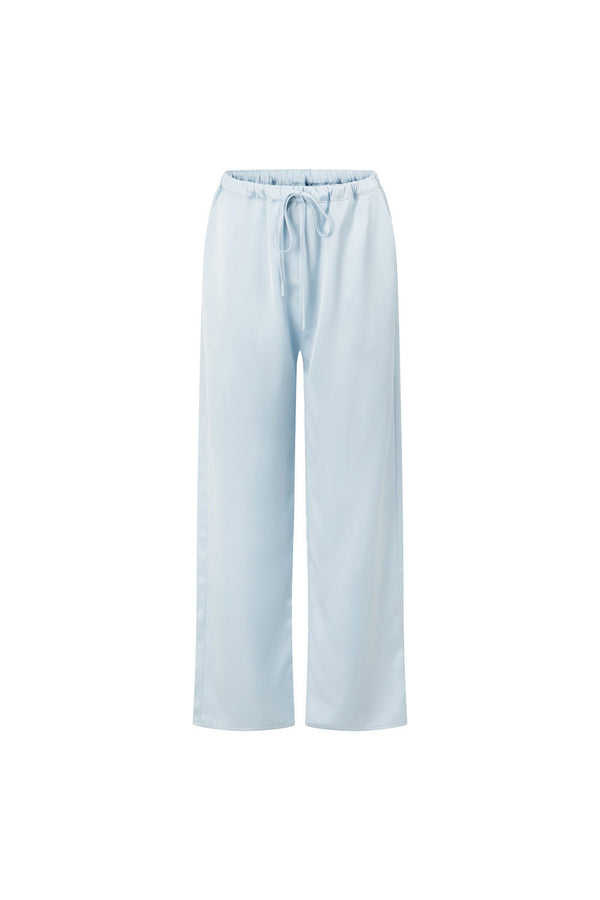 Blue Elastic Drawstring Pocket Juliette Pants