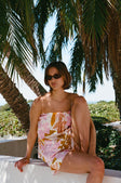 Jetta Top - Hibiscus Pink Orange Floral