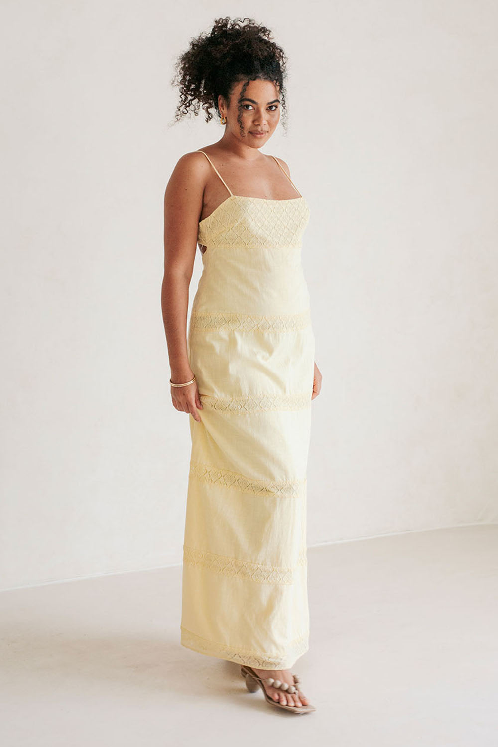 vida dress in ivory VIDA MIDI DRESS IN IVORY SPANDEX JERSEY