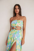 Yellow BLue Floral Dream Maxi Lili Dress
