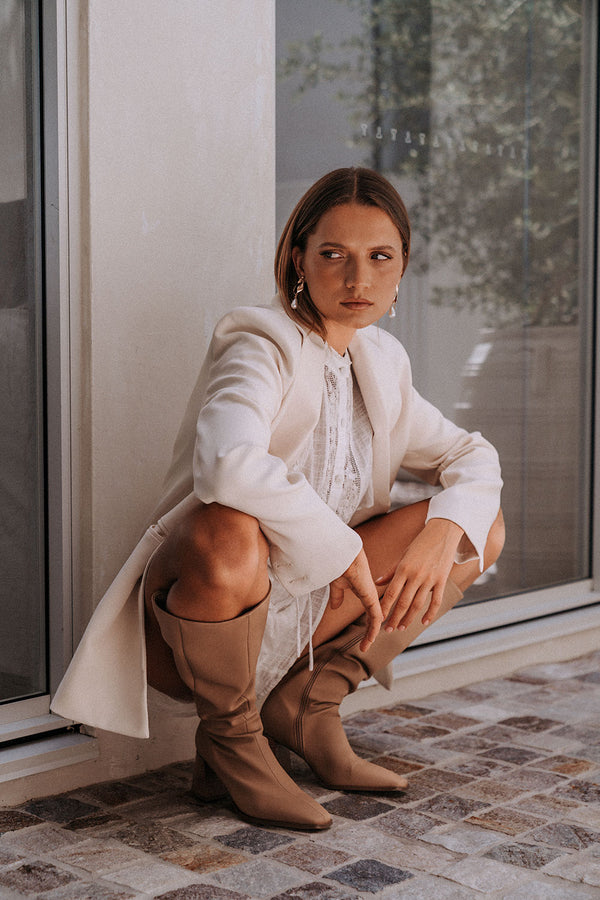 White Puff Sleeve Ruffle Alvaro Playsuit 