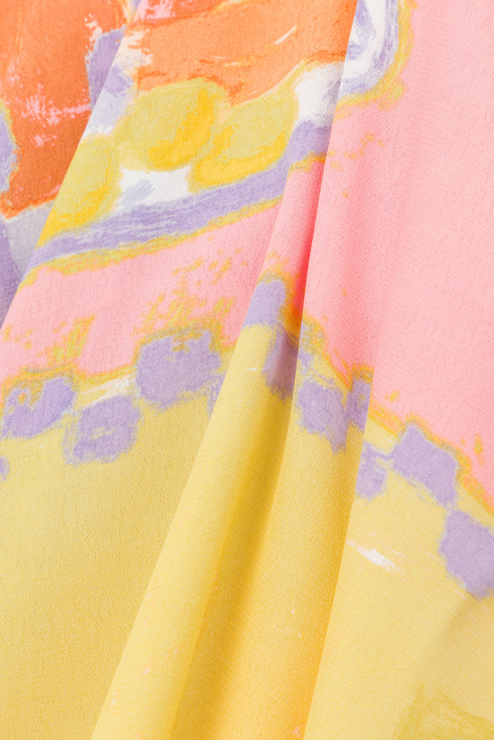 Chey Button Up Top - Morning Peach Floral Yellow Pink Orange