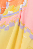 Chey Button Up Top - Morning Peach Floral Yellow Pink Orange