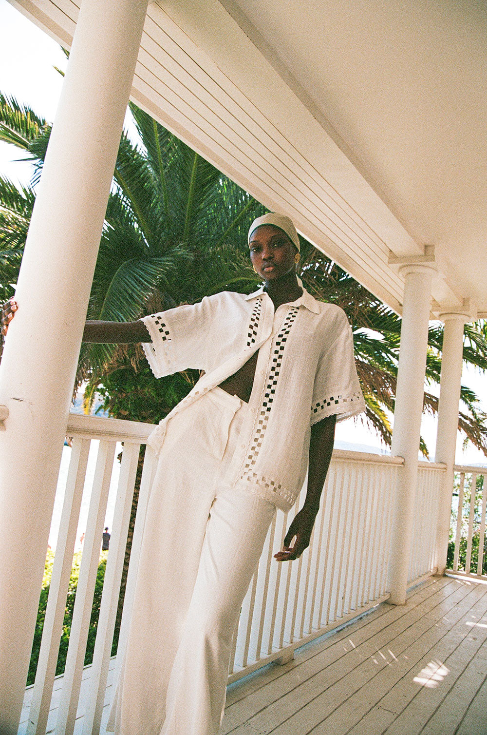 White Button Up Collar Short Sleeve Alyssia Top