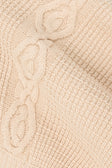Tan Knit Short Sleeve Mini Saphira Dress