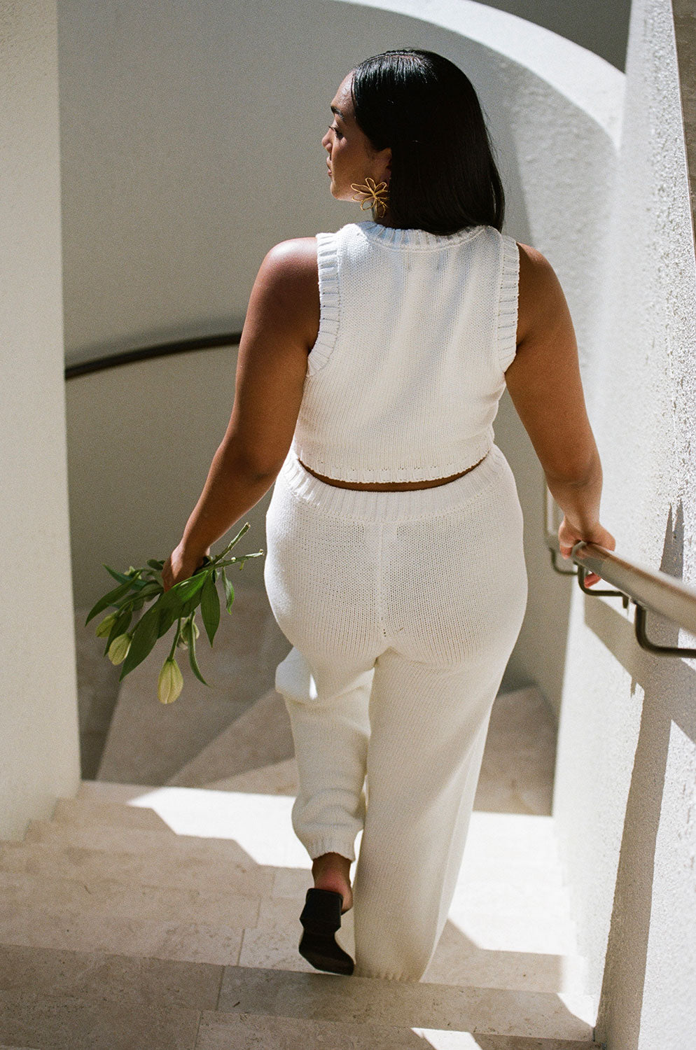 Yukio Knit Pants - White