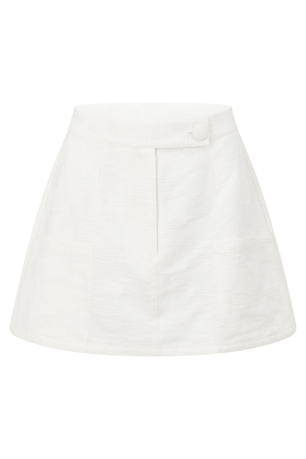 White Cotton Mini Pocket Aaliyah Skirt