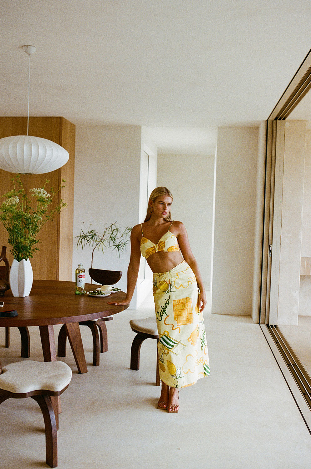 Tillie Midi Skirt - Yellow