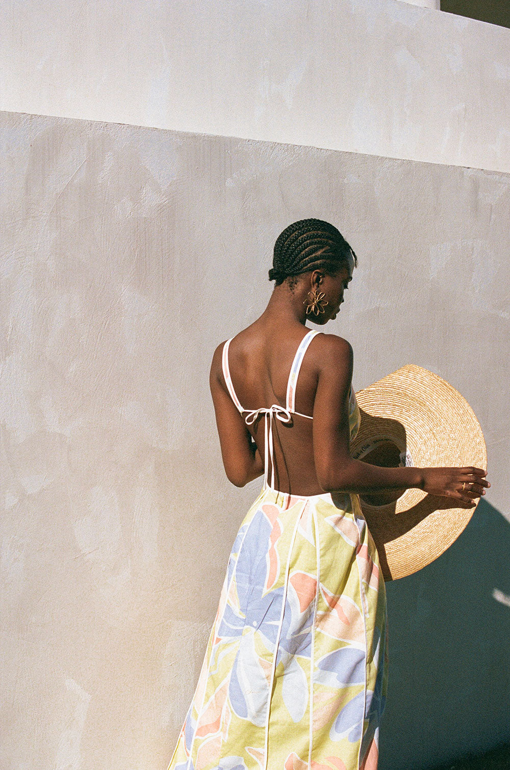 Eliska Cutout Maxi Dress  - Elia Purple Yellow Orange