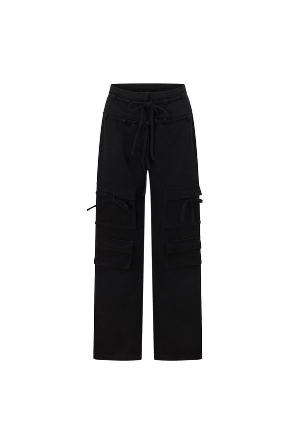 Black Tie Pocket Cargo Jaicee Pants