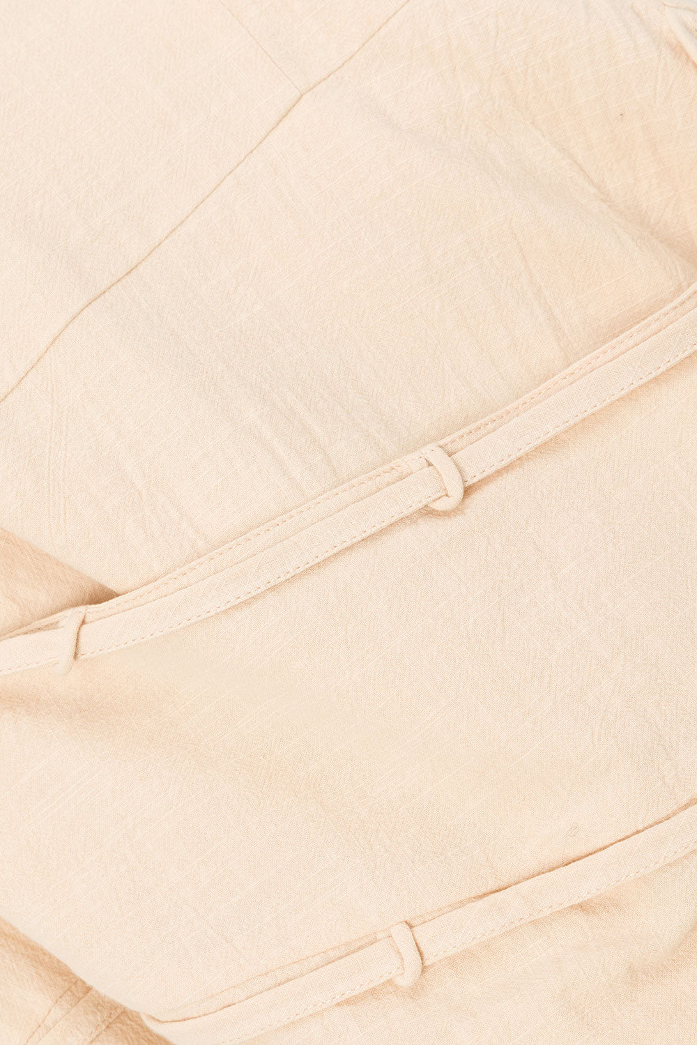 Bandera Strapless Mini Wrap Dress - Beige