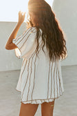 White Short Sleeve Frill Ciri Blouse