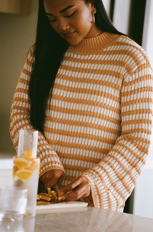 Morela Knit Dress - Honey Stripe