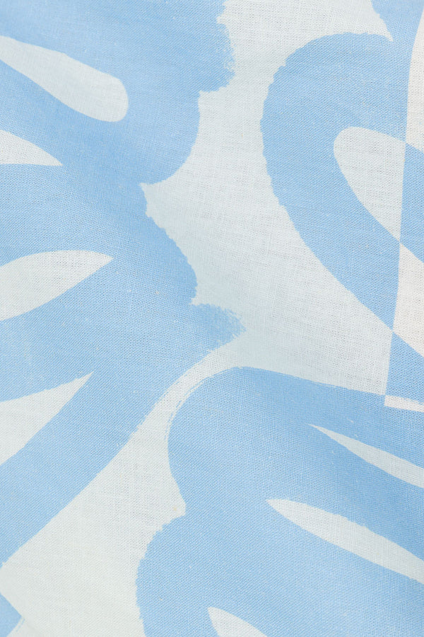 Blue Oceana Curve Print V Neck Genesis Playsuit