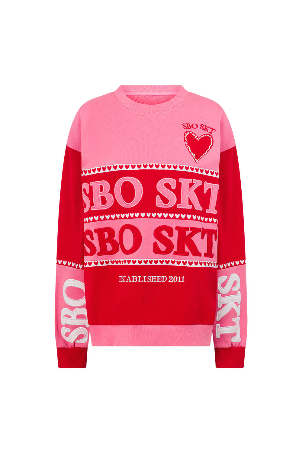 Pink and Red Terry Oversized Vintage Adora Sweater