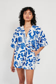 SAMPLE-Thessy Top - Blue Leaf