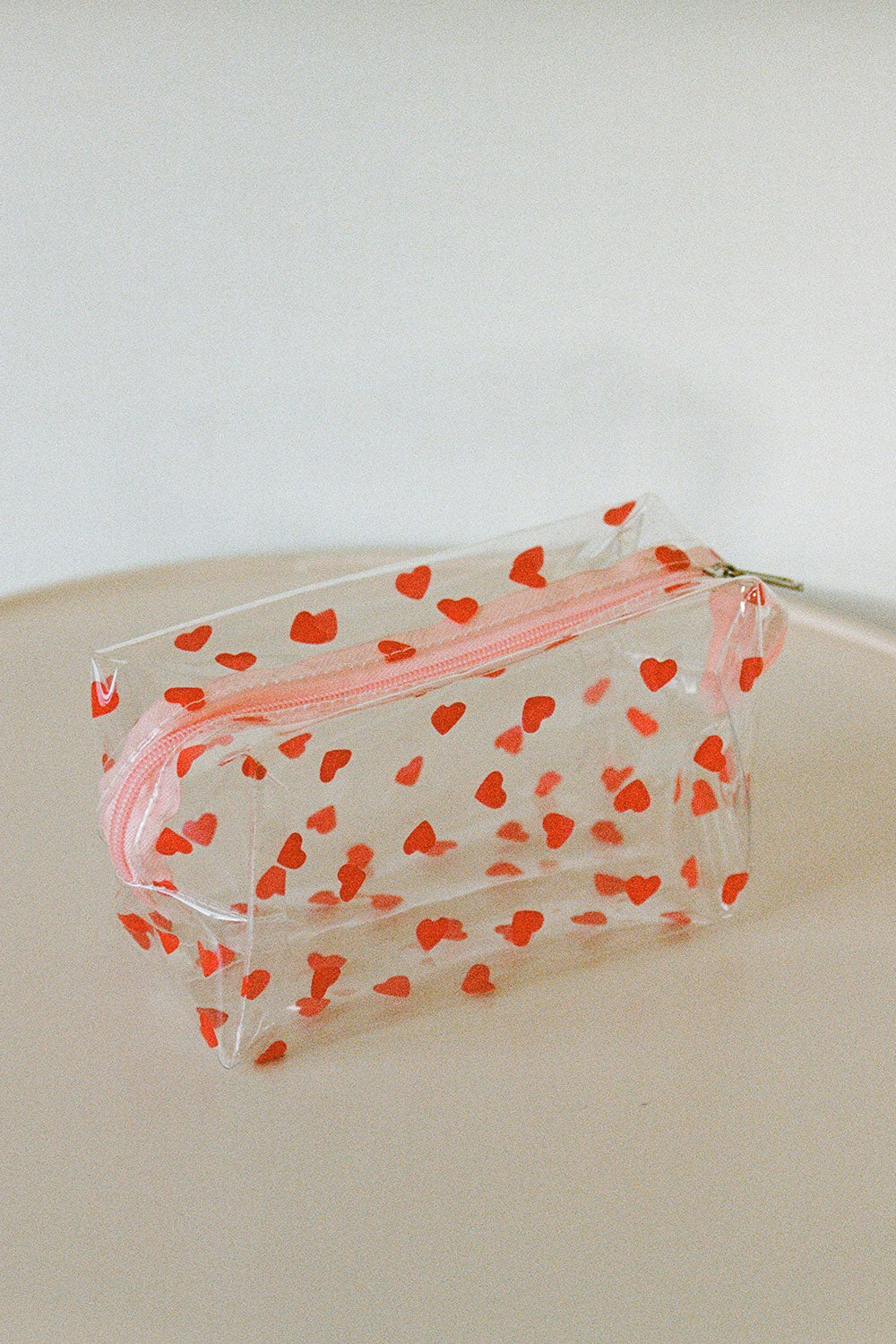 Heart Cosmetics Bag - Red