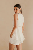White Lace Elastic Drawstring Cerelia Shorts