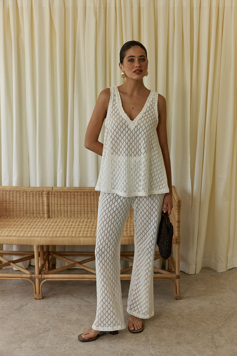 Lana Top - White Knit