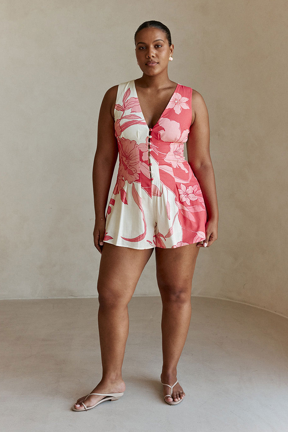Jade Playsuit  - Flora Sunset