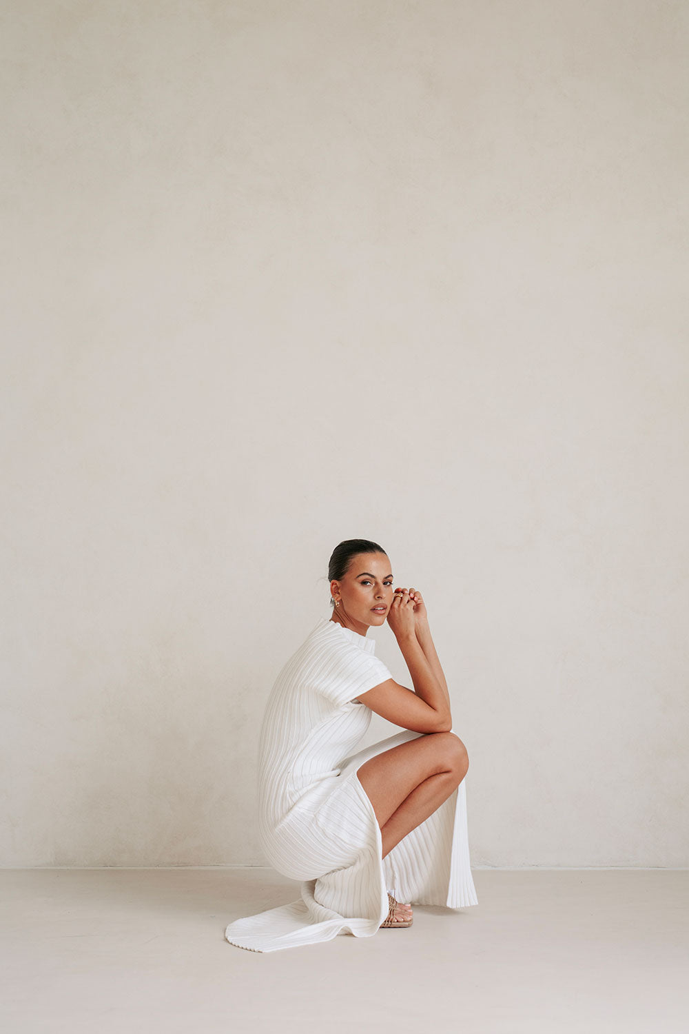 Gemini Maxi Dress - White