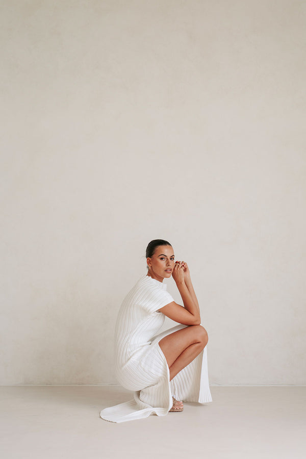 Gemini Maxi Dress - White