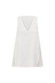 White Cotton V Neck Dita Top