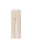 Beige and White Stripe Woven Wide Leg Billy Pants